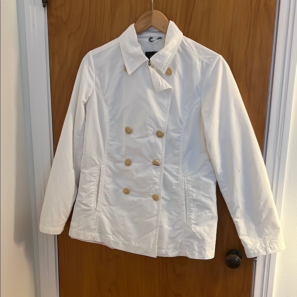 Women's White Double-Breasted Jacket